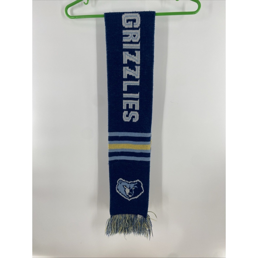 Memphis Grizzlies NBA Scarf Blue Yellow Black White Basketball Fan Gear